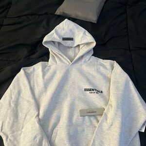 Fear of God Essentials Light Oatmeal Hoodie | Size M| Authentic